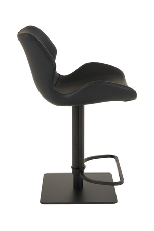 Black Eco-Leather Bar Stool | OROA Modern Jaffee | Oroa.com