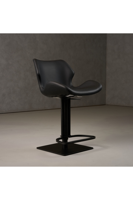 Black Eco-Leather Bar Stool | OROA Modern Jaffee | Oroa.com