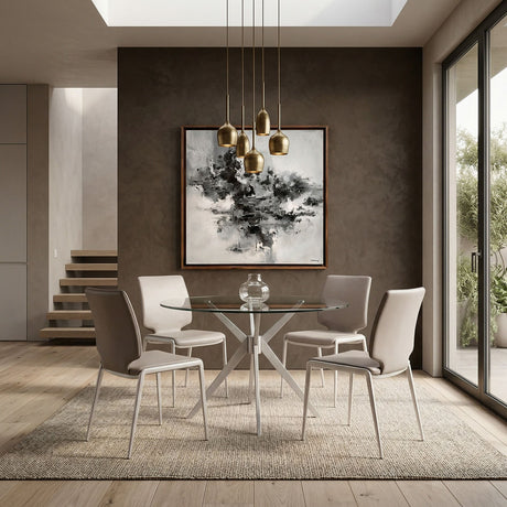 Modern European furniture - Round Glass Dining Table - www.oroa.com