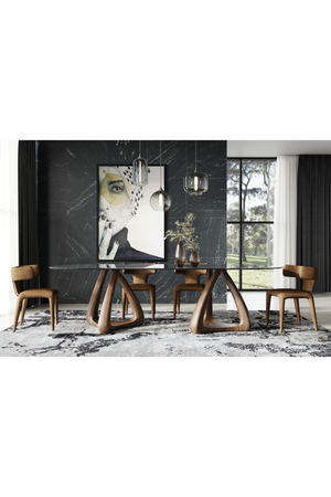 Oval Gray Glass Dining Table | OROA Modern Christy | Oroa.com