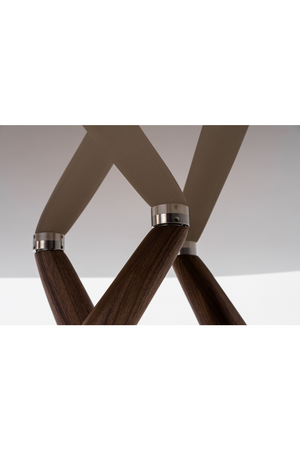 Oval Gray Glass Dining Table | OROA Modern Christy | Oroa.com