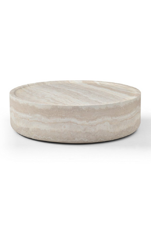 Travertine Round Coffee Table Set (3) | OROA Modern Benji | Oroa.com