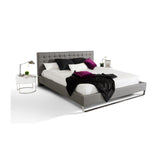 Gray Vegan Leather Bed | OROA Modern Gemma
