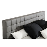 Gray Vegan Leather Bed | OROA Modern Gemma