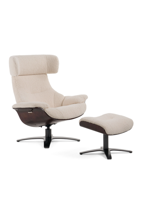 Beige Lounge Chair & Ottoman | OROA Modern Zahara | Oroa.com
