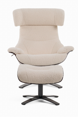 Beige Lounge Chair & Ottoman | OROA Modern Zahara | Oroa.com