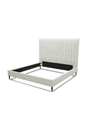 White Velvet Pleated Bed | OROA Modern Hemlock | Oroa.com