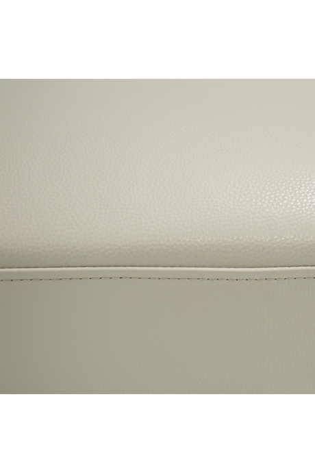 Gray Leather Rectangular Ottoman | OROA Modern Jacoba | Oroa.com