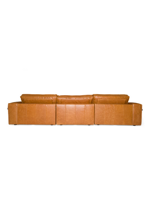 Brown Leather 3-Piece Sofa | OROA Modern Cambria | Oroa.com