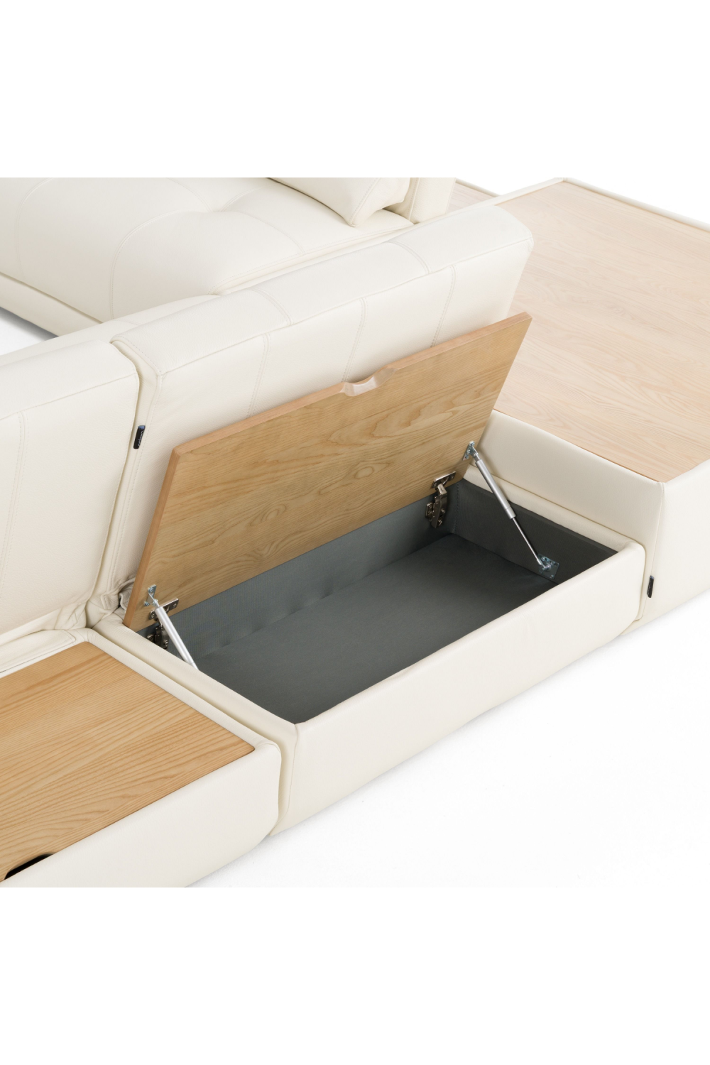 White Leather 7-Piece Modular Sofa | OROA Modern Garfield | Oroa.com