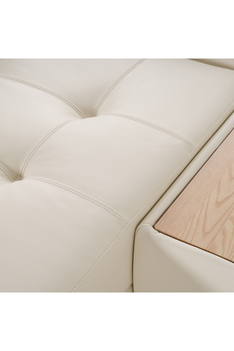 White Leather 7-Piece Modular Sofa | OROA Modern Garfield | Oroa.com