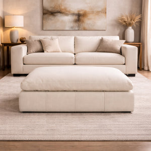   Fabric Square Ottoman | Oroa.com