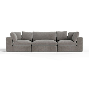 Gray Square-Armed Sectional Sofa – Vicki – front view
