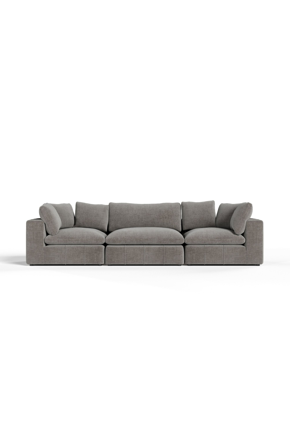 Gray Square-Armed Sectional Sofa | OROA Modern Vicki | Oroa.com