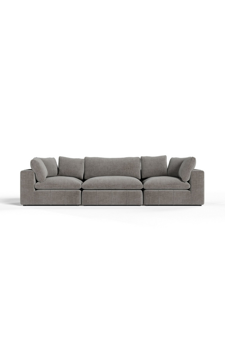 Gray Square-Armed Sectional Sofa | OROA Modern Vicki | Oroa.com