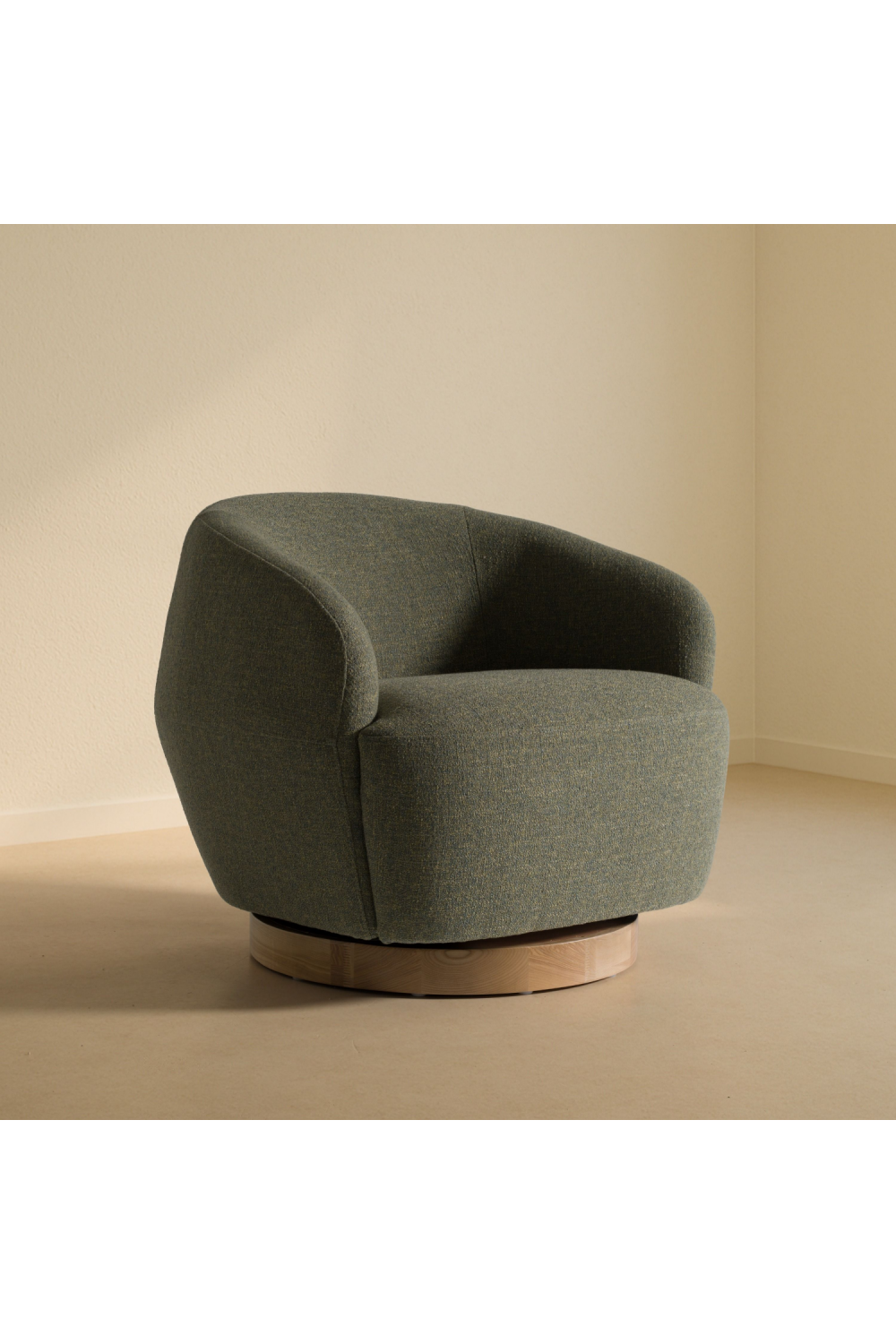 Hemp Fabric Swivel Accent Chair | OROA Modern Agatha | Oroa.com