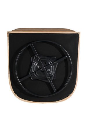 Tan Leather Wicker Swivel Chair | OROA Modern Danson | Oroa.com