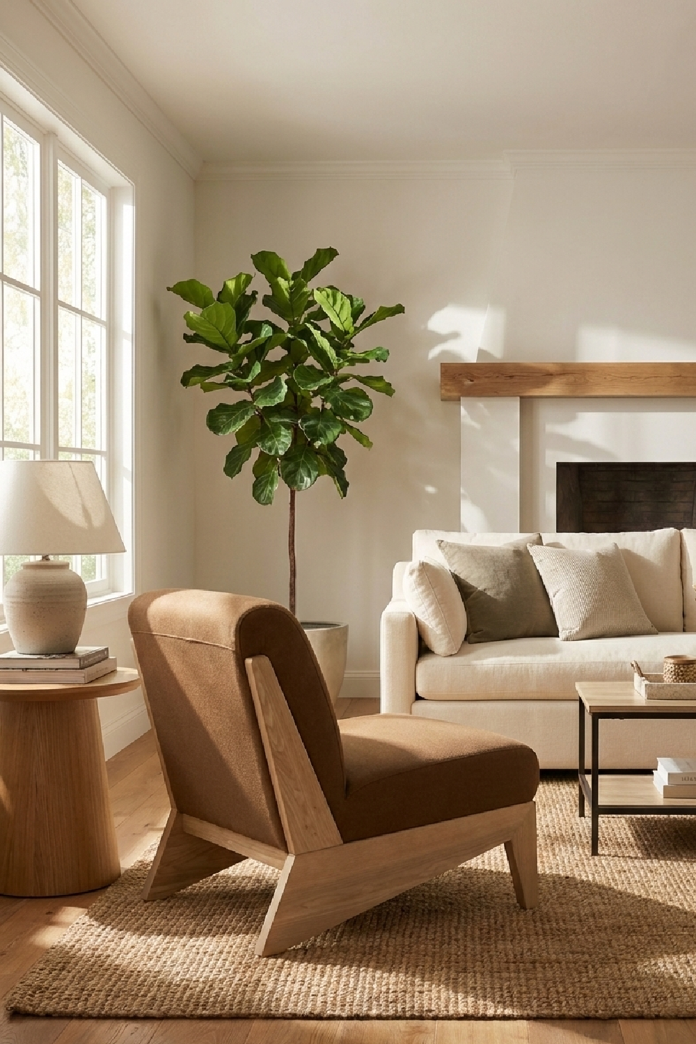 Wood Base Accent Chair | OROA Modern Vance | Oroa.com