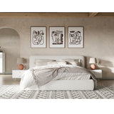 White Upholstered Bed | OROA Modern Liam