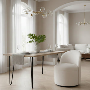 Upholstered Swivel Dining Chair | OROA Modern Correa