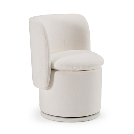 Round Swivel Dining Chair – Norris – angled view