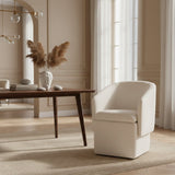 Curved Wheeled Dining Chair | OROA Modern Tassell