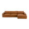 Brown Leather Sectional Sofa | OROA Modern Cambria | Oroa.com