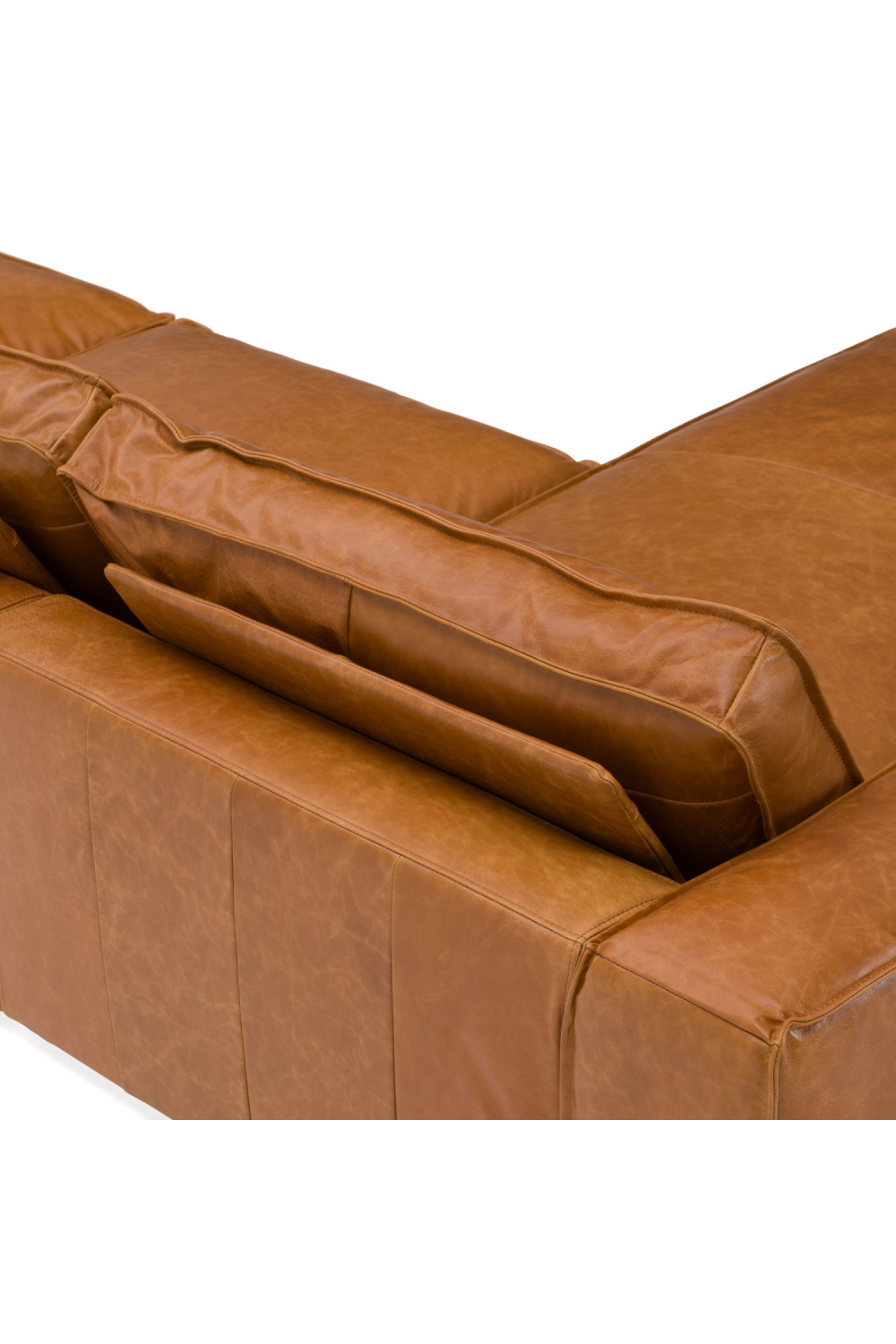 Brown Leather Sectional Sofa | OROA Modern Cambria | Oroa.com