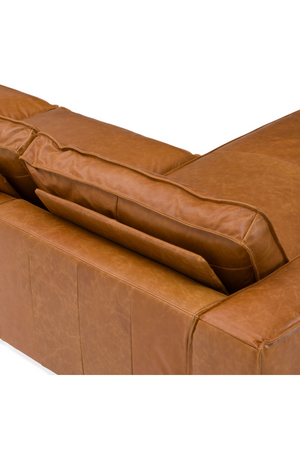 Brown Leather Sectional Sofa | OROA Modern Cambria | Oroa.com