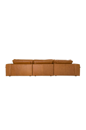 Brown Leather Sectional Sofa | OROA Modern Cambria | Oroa.com