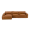 Brown Leather Sectional Sofa | OROA Modern Cambria | Oroa.com