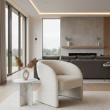 Cream Cut-out Accent Chair | OROA Modern Luby