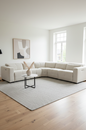 White Sectional Recliner Sofa | OROA Modern Beck