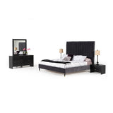 Gray Velvet Bed | OROA Modern Hemlock