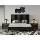 Gray Velvet Bed | OROA Modern Hemlock