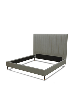 Gray Velvet Channel-Tufted Bed | OROA Modern Hemlock | Oroa.com