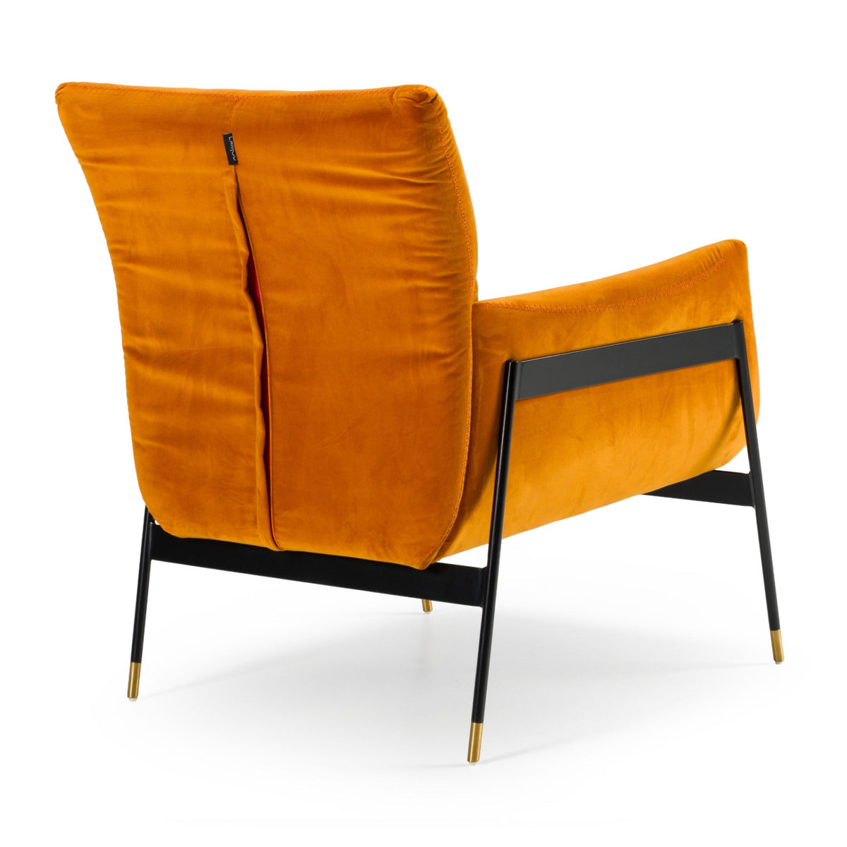 Orange Velvet Accent Chair | OROA Modern Joseph