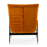 Orange Velvet Accent Chair | OROA Modern Joseph