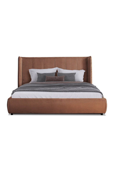 Orange Velvet Bed | OROA Modern Emilia | Oroa.com