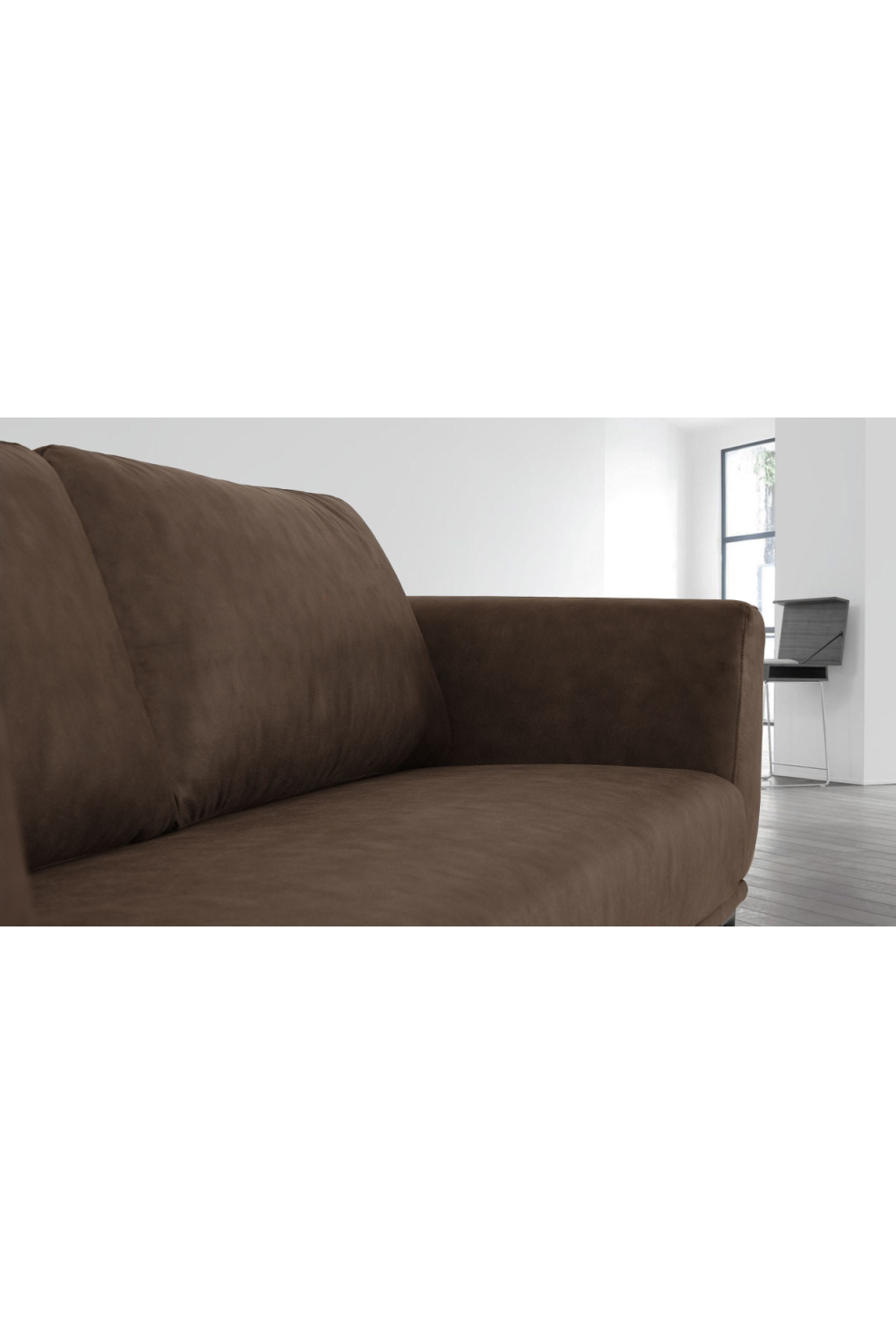 Brown Fabric Loveseat | OROA Modern Jada | Oroa.com