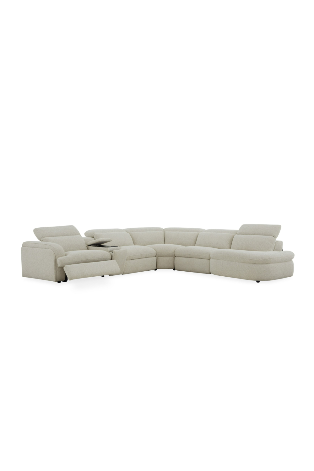 White L-Shaped Recliner Sectional Sofa | OROA Modern Ambler | Oroa.com