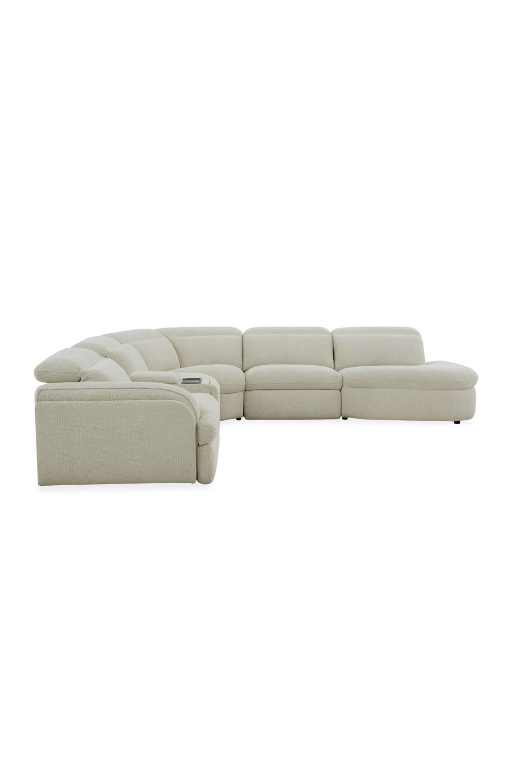 White L-Shaped Recliner Sectional Sofa | OROA Modern Ambler | Oroa.com