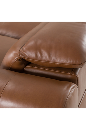 Brown Leather Sectional Recliner Sofa | OROA Modern Conrad | Oroa.com