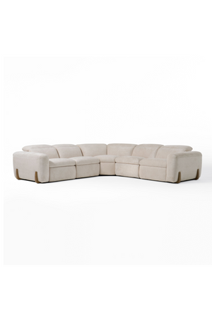 Beige Fabric Sectional Recliner Sofa | OROA Modern Conrad | Oroa.com