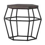 Hexagonal Concrete End Table | OROA Modern Tartan