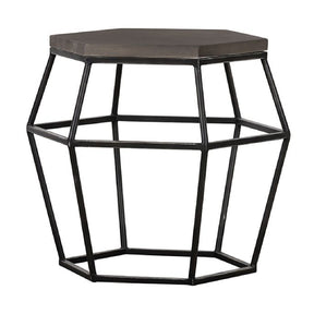 Hexagonal Concrete End Table - OROA Modern Tartan - view 1