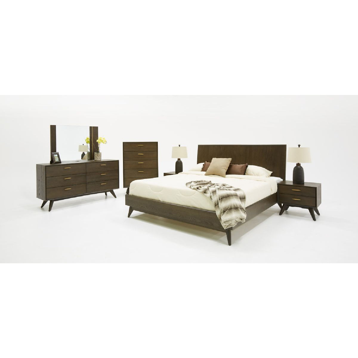 Dark Oak 5-Drawer Chest | OROA Modern Novak