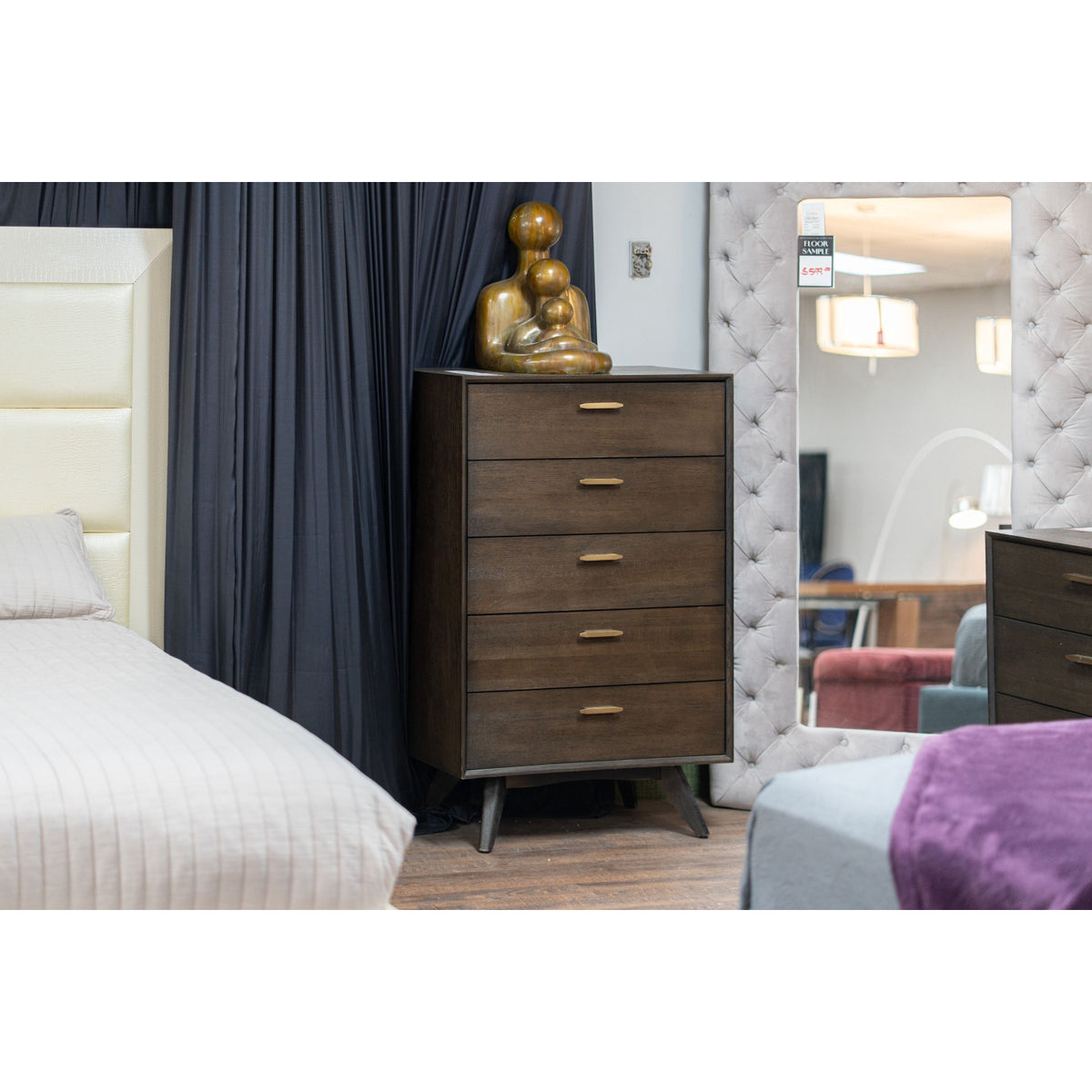 Dark Oak 5-Drawer Chest | OROA Modern Novak