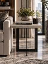 Concrete & Metal End Table | OROA Modern Sharon