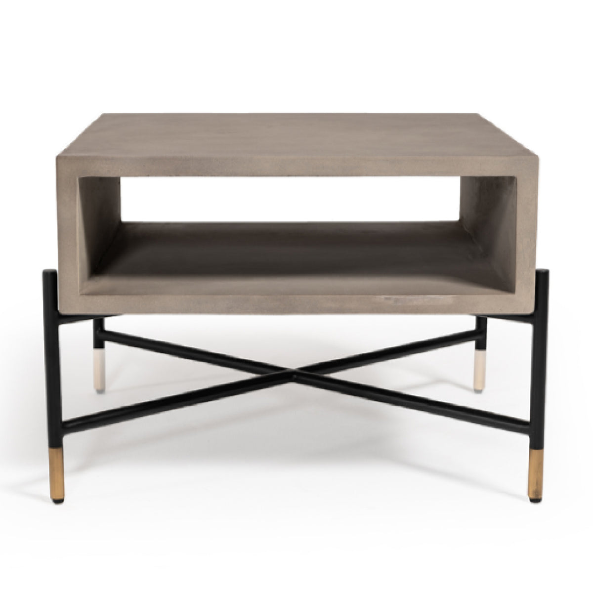 Concrete Open-Shelf Nightstand | OROA Modern Walker